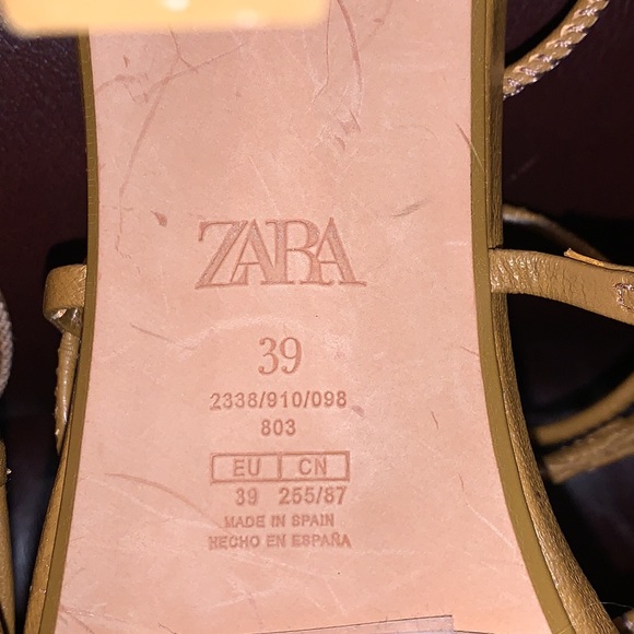 NWT Zara Leather Strappy Sandals - Picture 14 of 16